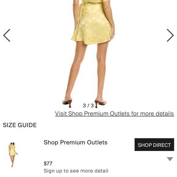 Fate SATIN WRAP DRESS YELLOW medium - Picture 2 of 6